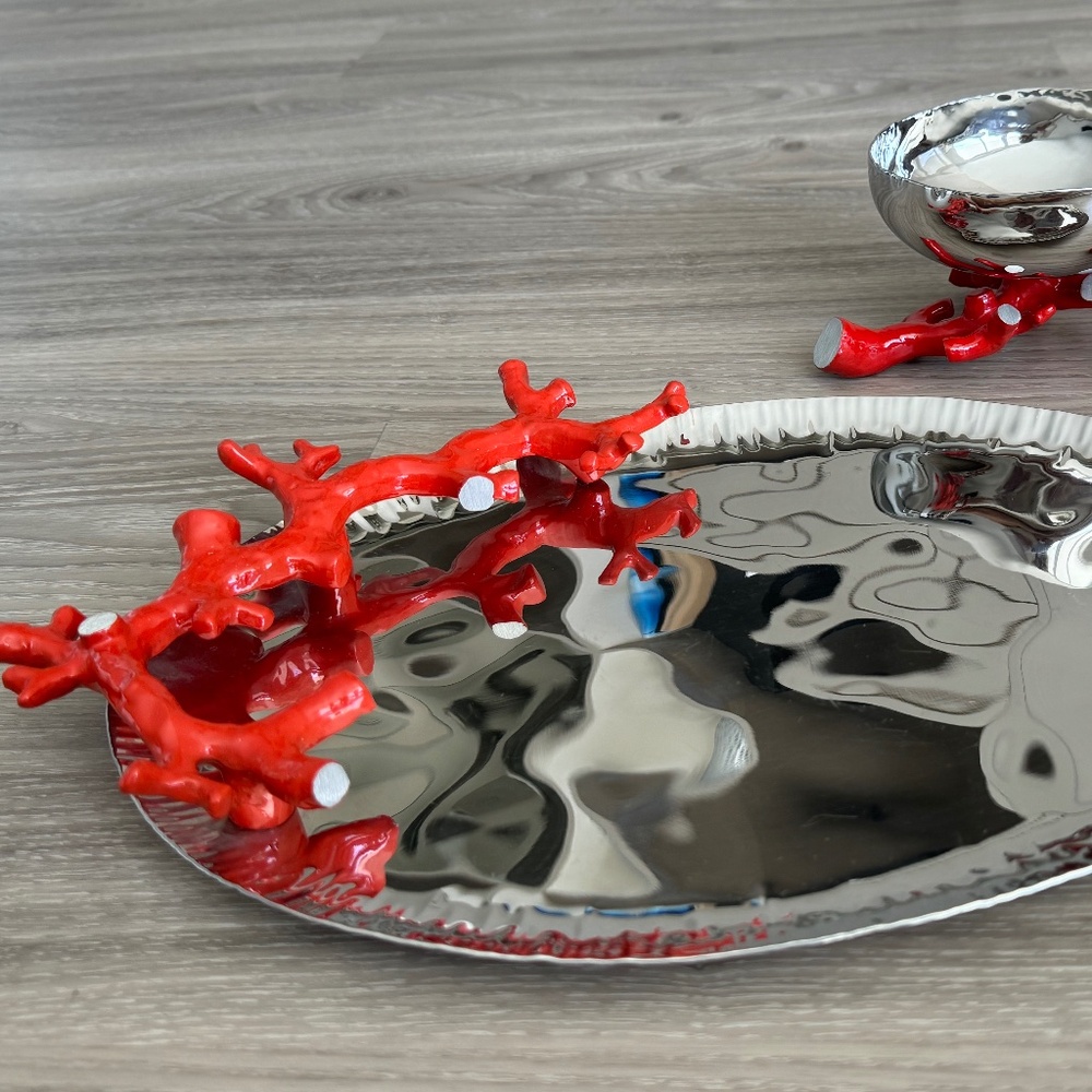 Michael Aram Coral Reef Collection, small bowl and tray set
